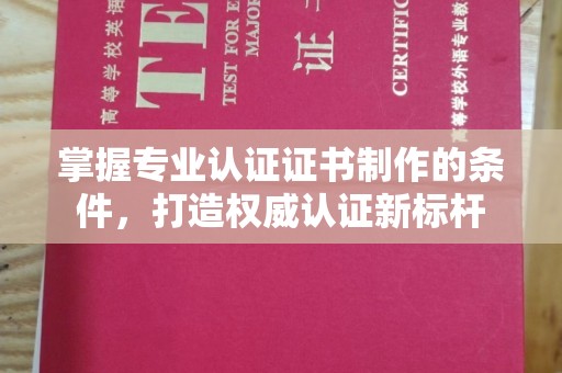 安徽掌握专业认证证书制作的条件，打造权威认证新标杆