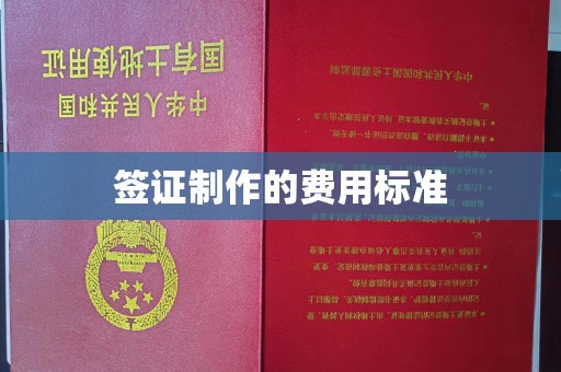 安徽签证制作的费用标准