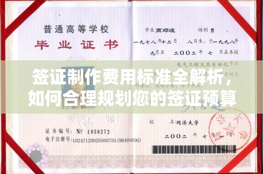 安徽签证制作费用标准全解析，如何合理规划您的签证预算？